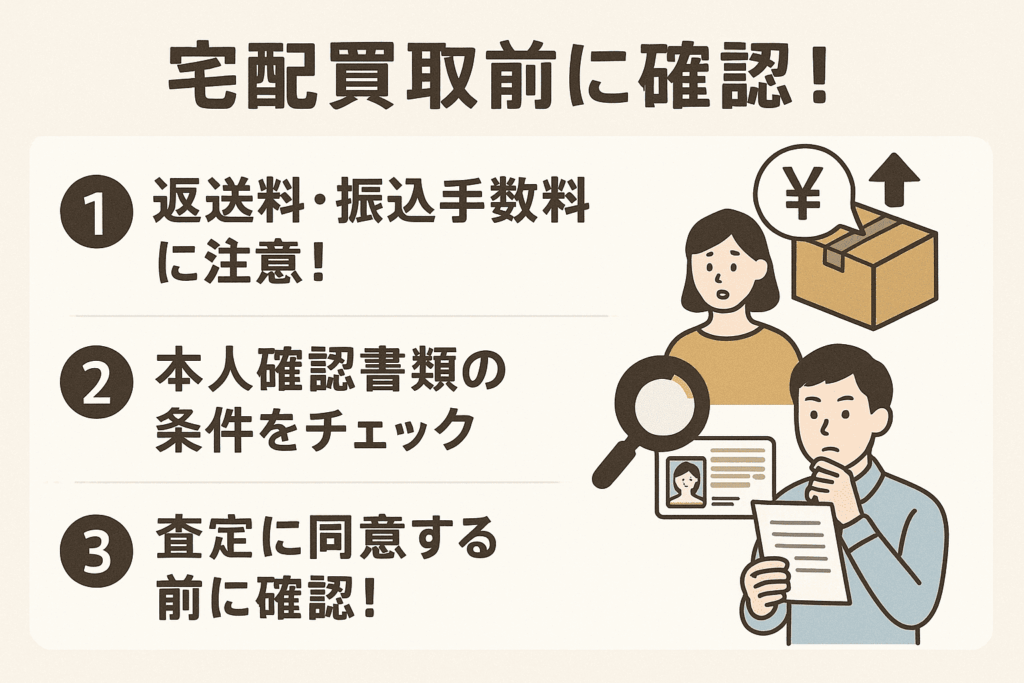 宅配買取の前に確認！費用・本人確認・同意チェックの3大ポイント